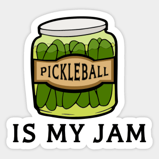 Pickleball is my Jam Grandma and Grandpa Gifts Sticker